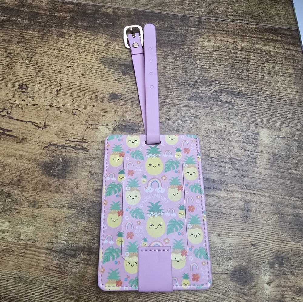 New Eden In Love Cute Pink Luggage Tag Papale Pineapple